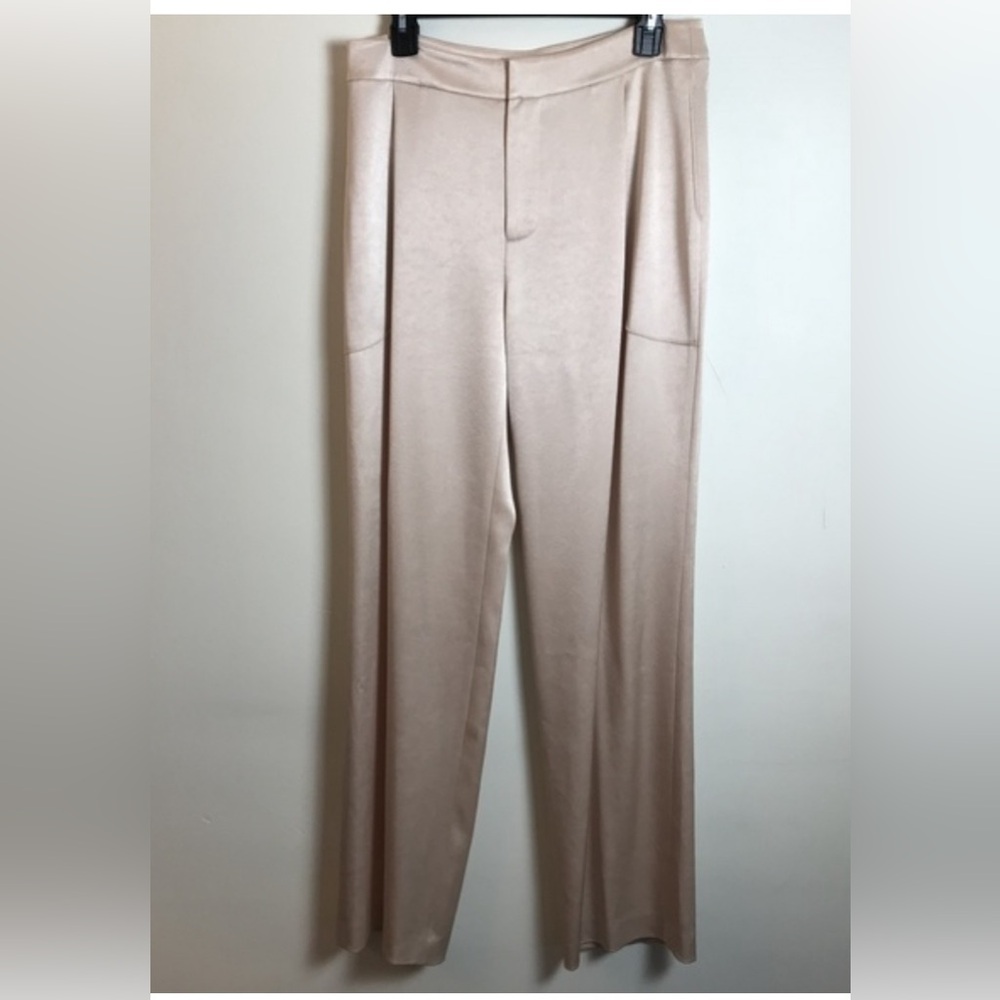 NWT 10 Crosby by Derek Lam Intermix Joetta blush pink satin flowy pants